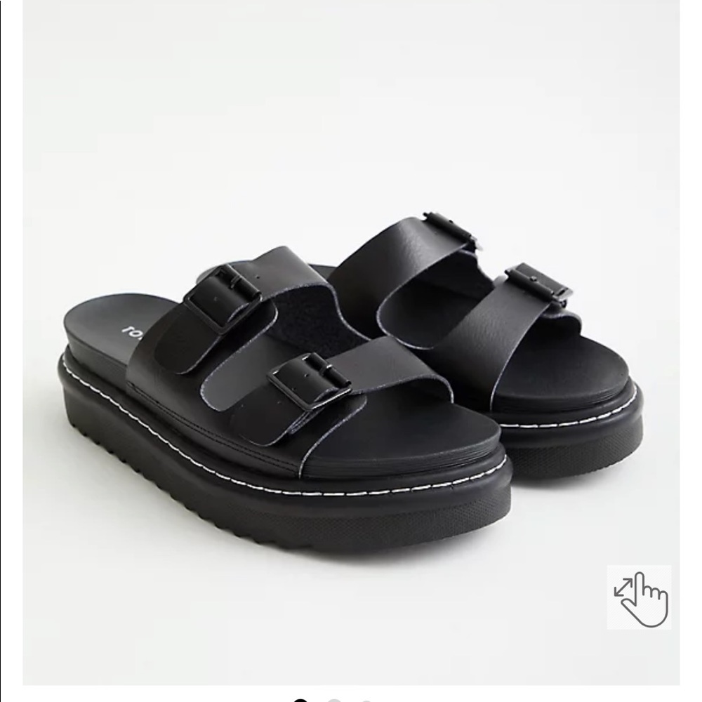Torrid double buckle flatform Sandles